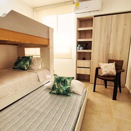 Refugio Cerca Del Mar Con Piscina Y Aire Acondicionado, Ideal 6 Cartagena